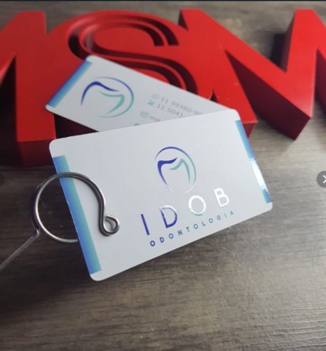 Cartão de Visita - Verniz Localizado + Lami. Bopp - 4 cantos arredondados