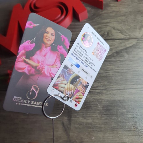 Cartão Feed Instagram - Laminação fosca bopp + verniz local  