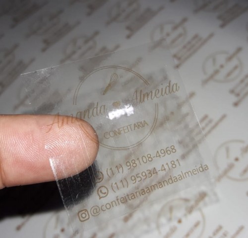 Adesivos transparentes - 5x5cm