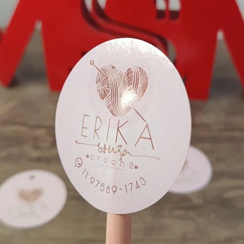 Adesivos em Vinil Branco - 5x5cm